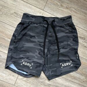 ASRV Tetra Lite Linerless Short Black Camo Wings XS